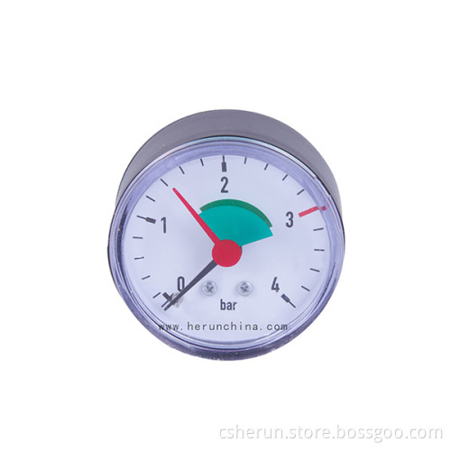 Adjustable window plastic pressure gauge